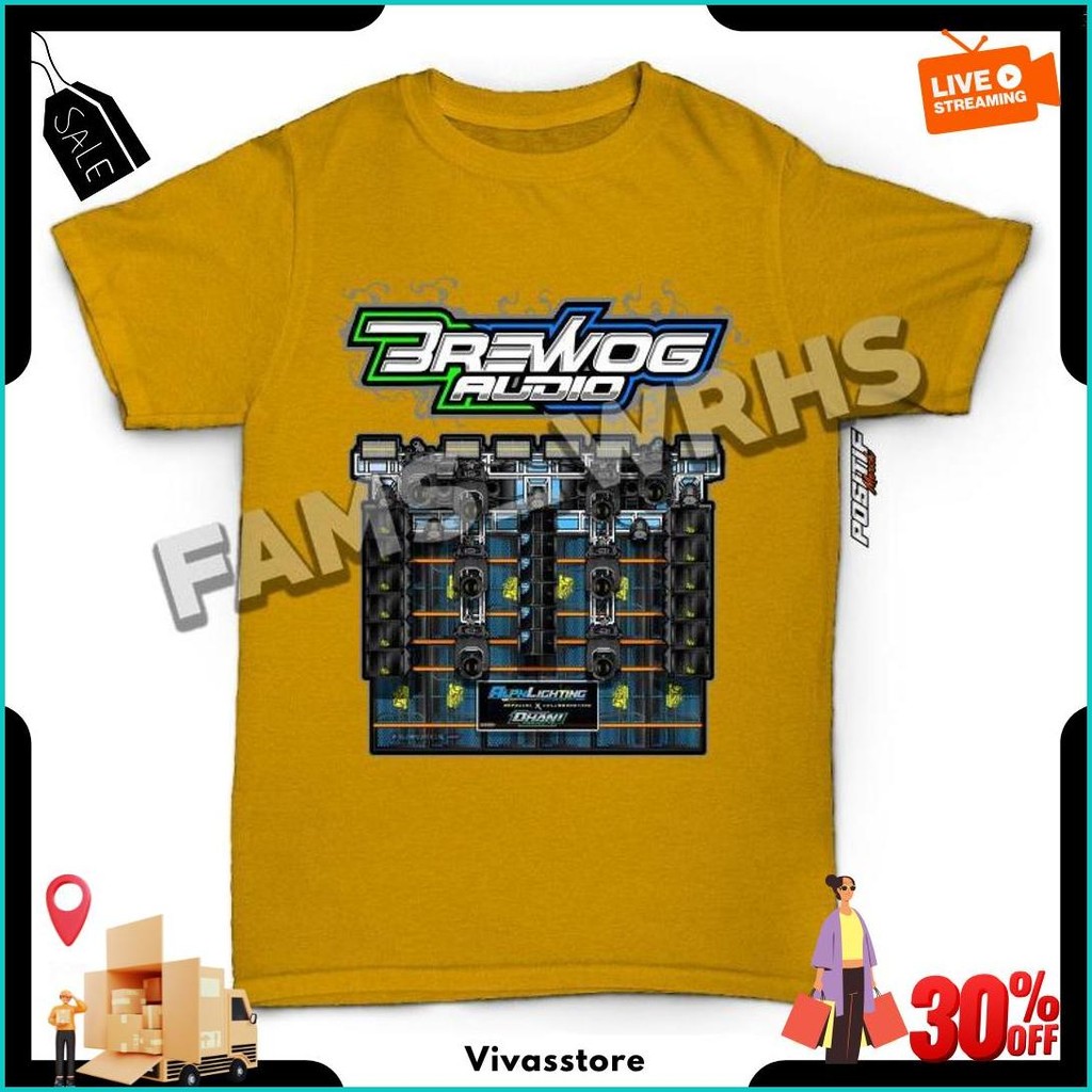 Fams Wrhs Baju Kaos Anak Laki Perempuan Sound Horeg Brewog Audio Original Produk