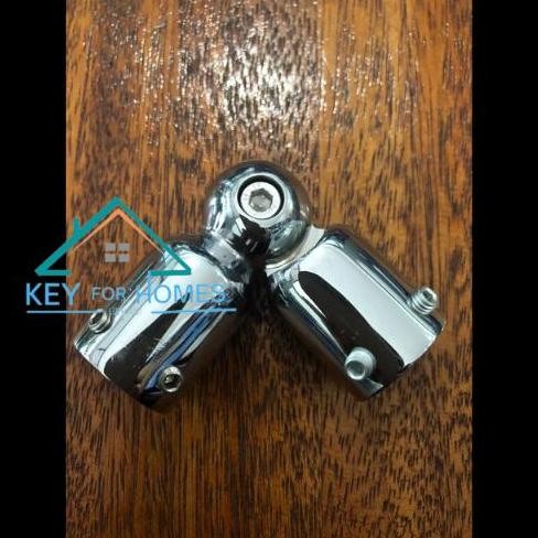 Glass Clamp Connector Pipa 1Inch (Besar ) Hidup- Hidup Brass Kuningan