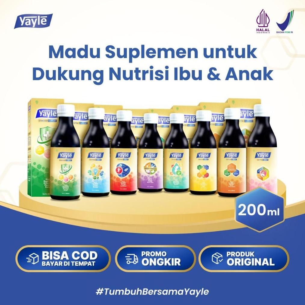 

(Terbaru) Yayle All Variant Madu Anak 200 ml & 120 ml - Nutrisi Tumbuh Kembang | Membantu Kecerdasan dan Daya Ingat Anak | Penambah Nafsu Makan Anak | Penambah Gizi Anak | Menjaga Daya Tahan Tubuh (Terlaris)