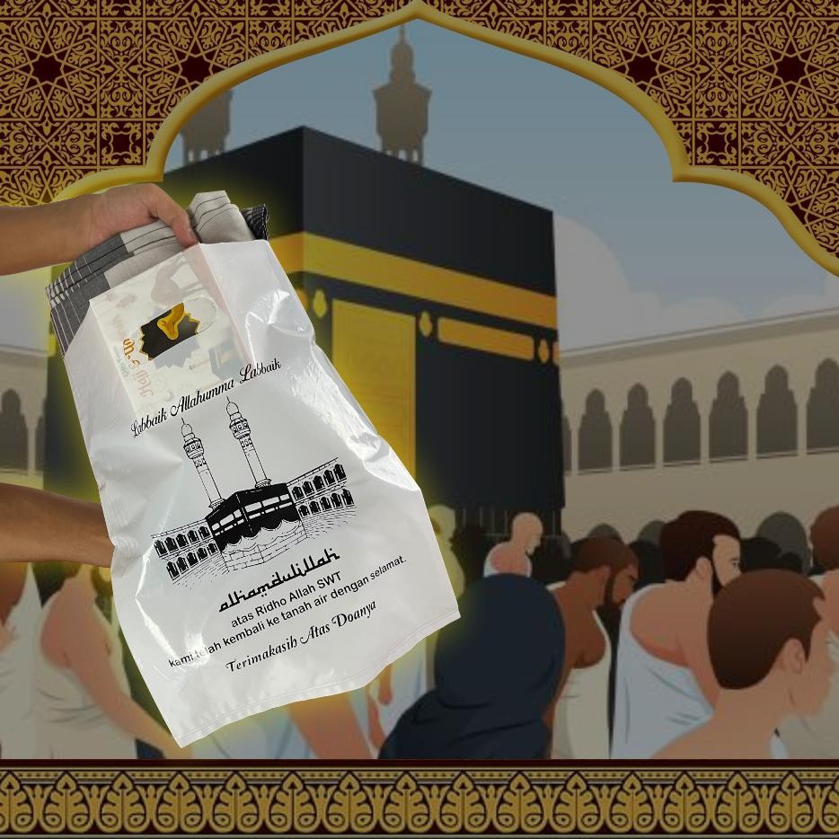 

Sale (Isi 50Pcs Size 25 X 35) Kantong Plastik Ibadah Haji, Umroh, Lebaran Haji | Kantong Plastik Souvenir Haji & Umroh, Kemasan Parcel Haji Rt-4