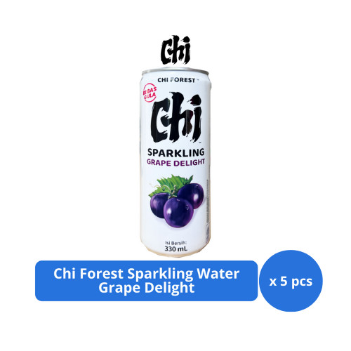 

Chi Forest Sparkling Water Grape Delight 330ml x 5 pcs