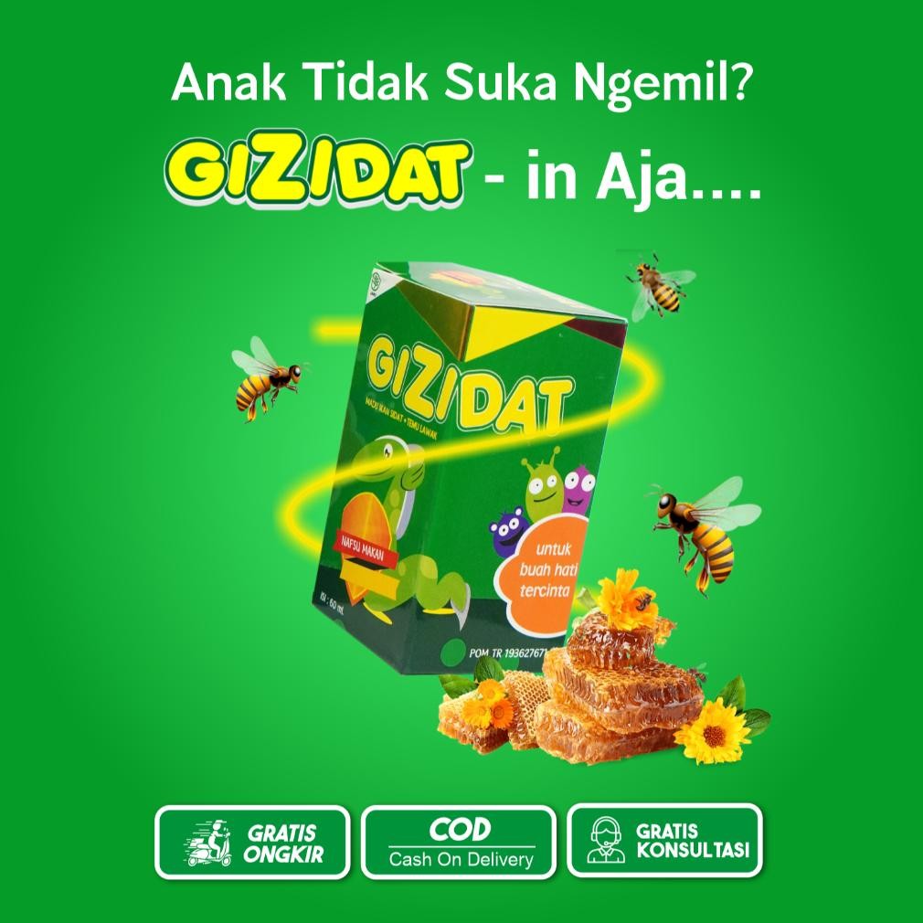 

(Terbaru) Madu Gizidat 130ml - Madu Penambah Berat Badan Anak Original (Terlaris)