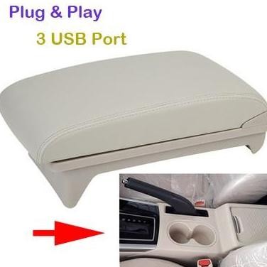 Armrest Sliding Xpander Console Box Mobil 3 USB Port All New Livina