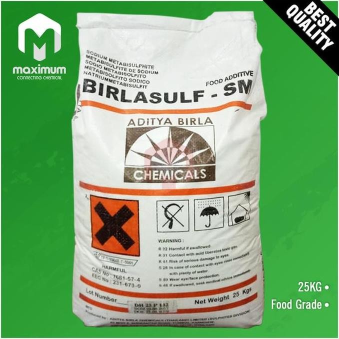 

NEW - Sodium Metabisulphite / Sodium Metabisulfite FOOD GRADE ZAK [ 2KG ]