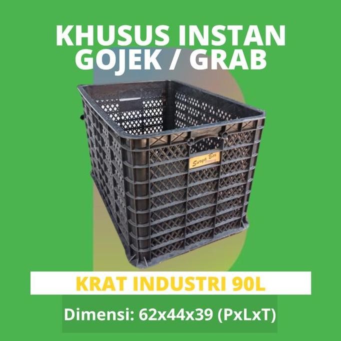 (GOJEK) KRAT INDUSTRI 90L / KERANJANG KRAT BUAH PLASTIK 90L MURAH