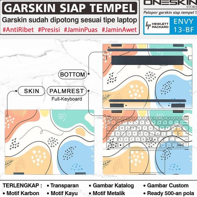 TERBARU - Garskin Sticker Laptop HP Envy x360 13-bf bf0042tu bf0043tu bf0089tu