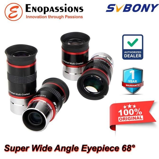 Svbony 68 Degree 1.25 Inch Eyepieces 6/9/15/20mm FMC Super Wide Angle