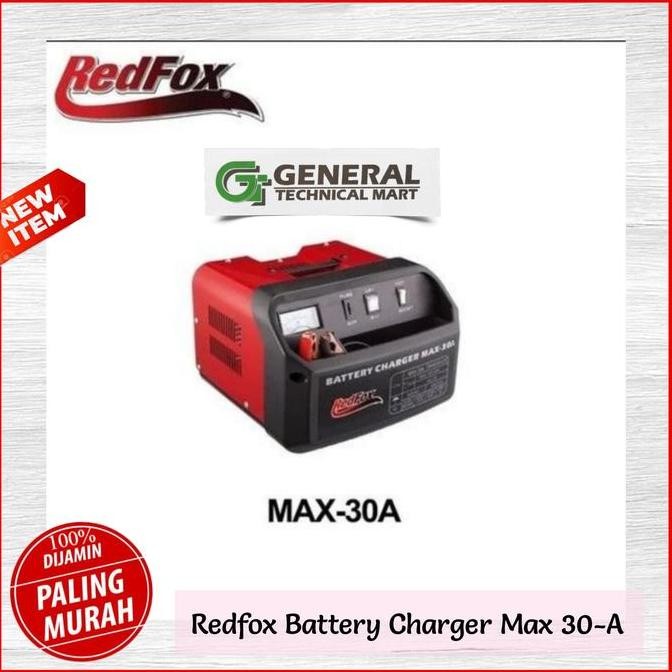 TERMURAH - Redfox Battery Charger Max 0-A Cas Setrum Aki ACCU Mobil Max0A
