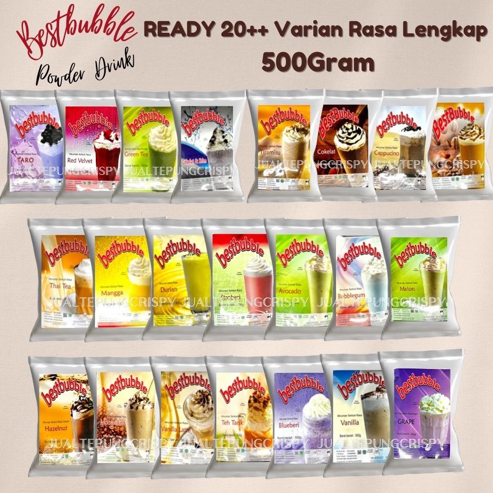 

Bestbubble Bubuk Minuman Rasa / Bubuk Minuman Kekinian / Bubuk Minuman Aneka Rasa 500 Gram