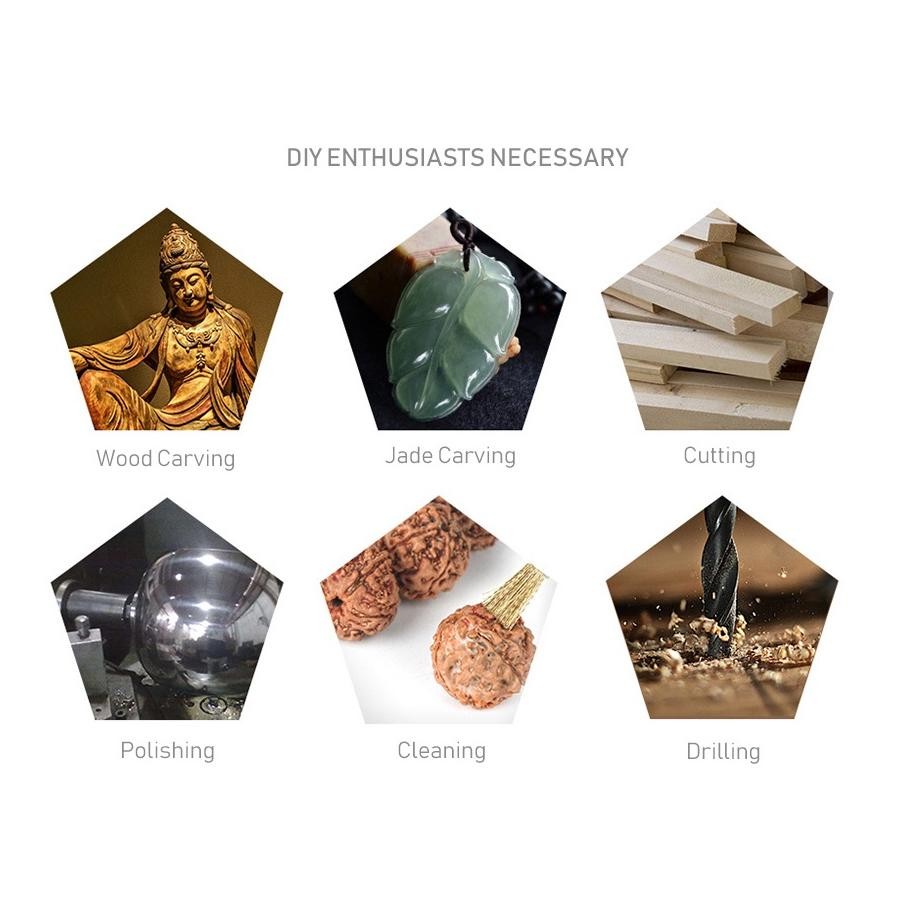 Grinder Mini Listrik Cordless Bor Mini Set 3 Kecepatan Grinding Mesin Poles Usb Ukiran Pena Mata Bor