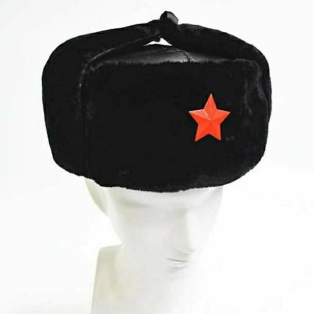 Open DS] Topi Winter Rusia Red Star Rusia Ushanka Bintang Merah