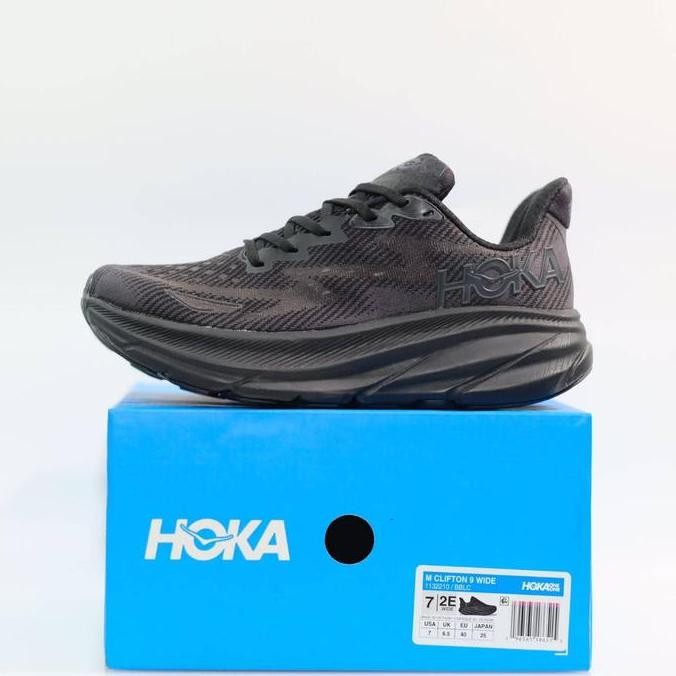 sepatu hoka full black / sepatu running / sepatu lari