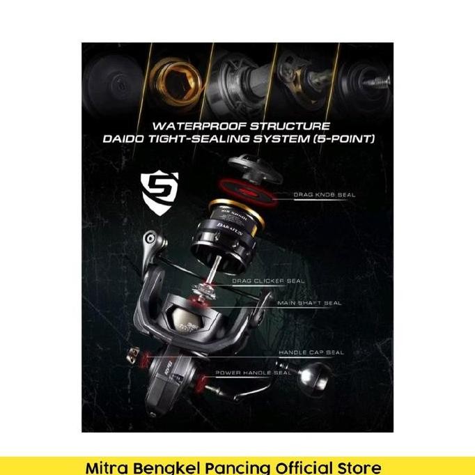 Reel Daido Baratus 1000 - 6000 Salt Water Power Handle Reel Pancing Original