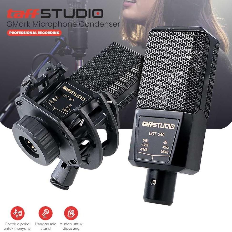 TaffSTUDIO GMark Microphone Condenser Professional Recording - LGT240