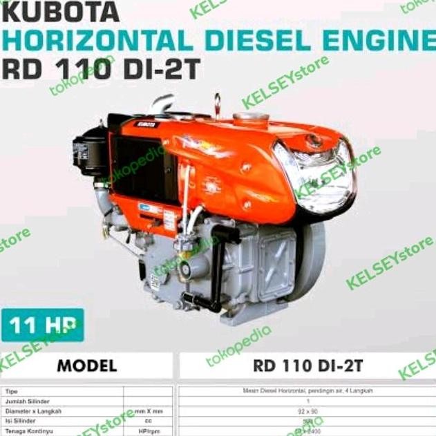 best seller] Mesin Diesel Kubota RD110 2T / RD 110 di 2t