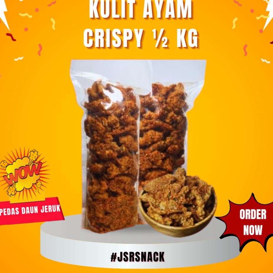 

Keripik Kulit Ayam Crispy Pedas Daun Jeruk 12Kg Jsr Sna
