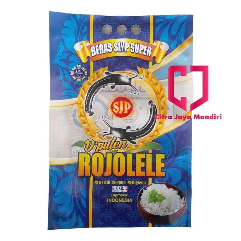 50pcs Kemasan Beras Rinjani/ Rojolele/Daun Suji/ Rojolele Hitam/ Ramos Bandung/RajaleleMSP ukuran5kg