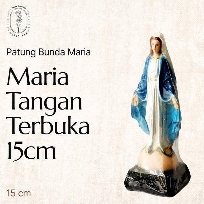 Patung Katolik Bunda Maria Tangan Terbuka 15cm - Patung Rohani - Bunda Maria