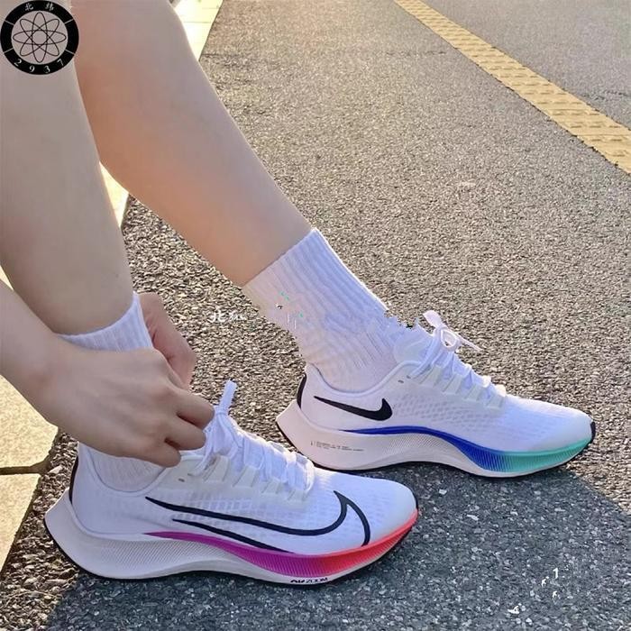 SP Sepatu NK Zoom Pegasus 37 Olipc white - Orgnal - Cod