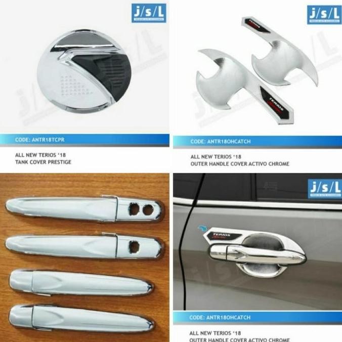 Paket Outer Handle Tank Cover All New Terios 2018-2021 Chrome Asli