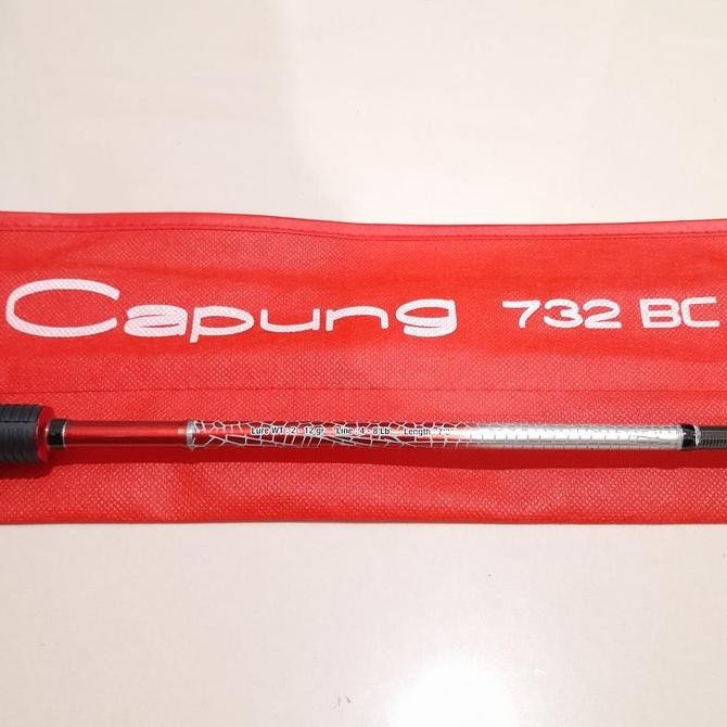 Joran Capung Spiderman 732 GEN 4 4-8lb Relix Nusantara 2 piece warna merah SP BC include packing pip