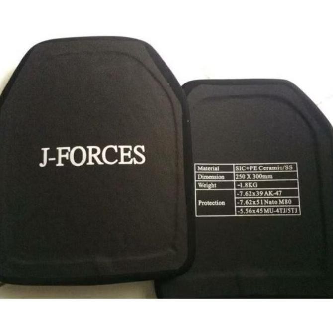 PLAT ANTI PLURU LEVEL 3A / 4 | BODY VEST CERAMIC STRIKE BALISTIC PLATE / J-FORCE / AGL ORIGINAL DAN 