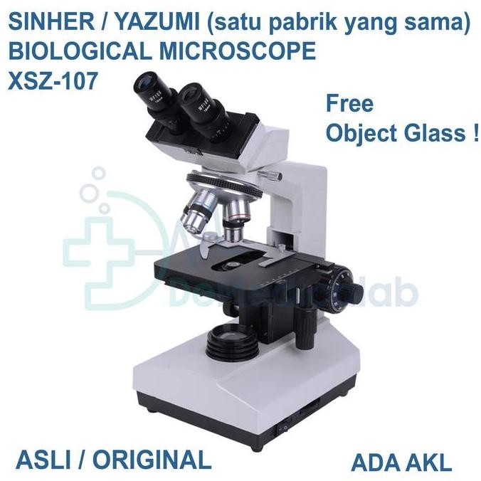 MIKROSKOP MICROSCOPE BINOCULAR XSZ 107BN 1600X SINHER 1 PABRIK YAZUMI ORIGINAL DAN TERPERCAYA