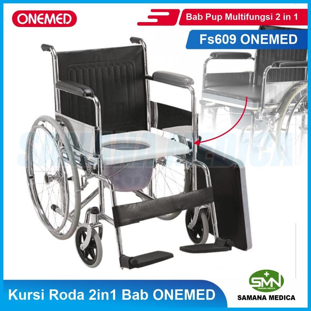 Kursi Roda 2in1 Bab Pup Multifungsi 2 in 1 FS609 ONEMED - Kursi Roda + BAB ONEMED Ready stock MAKASS