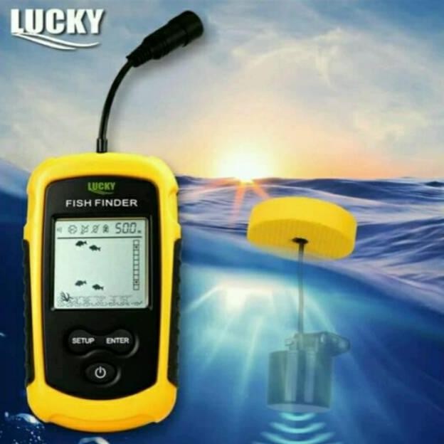 Fish finder lucky portable Alat diteksi sonar ikan fishfinder CO