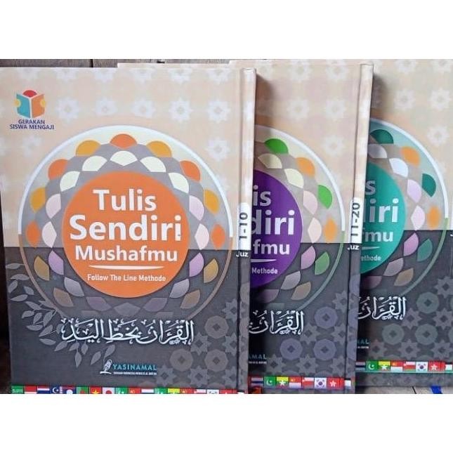 

Mushaf Tulis - Tulis Sendiri Mushaf Lengkap Juz 1-30 - Metode Follow The Line - Lengkap - Mushaf Tulis quran hardcover HJ
