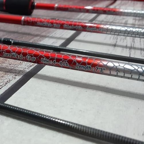 Joran Capung Spiderman 732 4-8lb GEN 4  Relix Nusantara 2 piece warna merah SP BC Free Packing pipa 