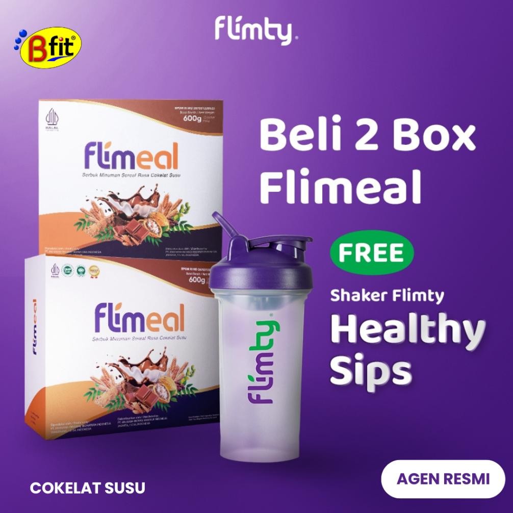 

BFIT - FLIMEAL - Flimty - 2 Box + Free Shaker - Coklat Susu - Meal Replacement Shake - Pengganti Sarapan - Susu Diet READY STOCK DIBANJARMASIN KALIMANTAN SELATAN