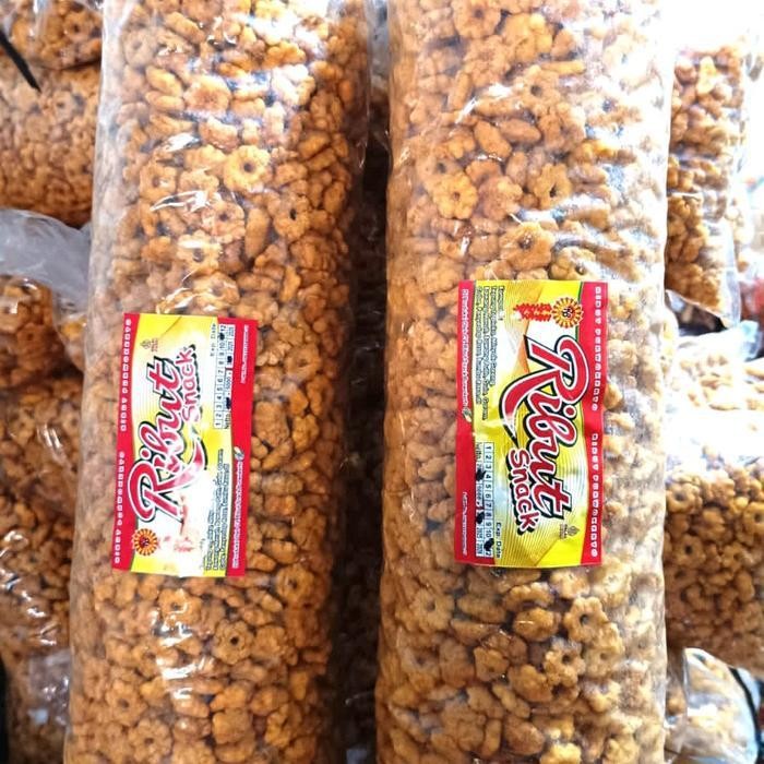 

LS Snack Ribut 1Kg Snack Kembang Ribut Riri Gurih Renyah Lezat Cemilan Gurih Pedas Snack Ribut Pedas Daun Jeruk