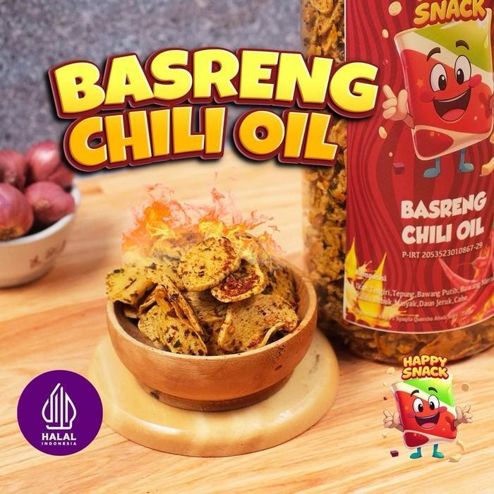

LS Basreng chili oil pedas kemasan toples Cemilan Happy Camilan Snack renyah gurih krispi Keripik Camilan Food Kering Cemilan Makanan Crispy Spicy
