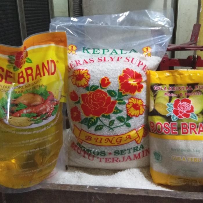 

LS PAKET SEMBAKO BERAS SETRA RAMOS 5KG, MINYAK 2 L, GULA 1 KG