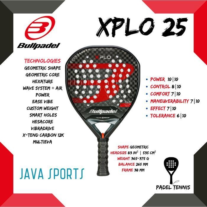 FS Raket Padel Tenis Bullpadel XPLO 25 Official Resmi Original Padel Racket