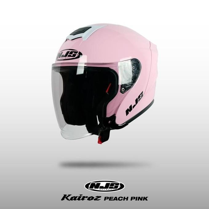 PROMO - NJS KAIROZ SOLID PEACH PINK (FREE SPOILER) - Helm Half F | Kairoz | Kairoz V | Kairoz Polos 