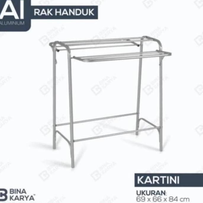 BINA KARYA : RAK / JEMURAN HANDUK BAJU SERBAA ALUMINIUM KARTINI