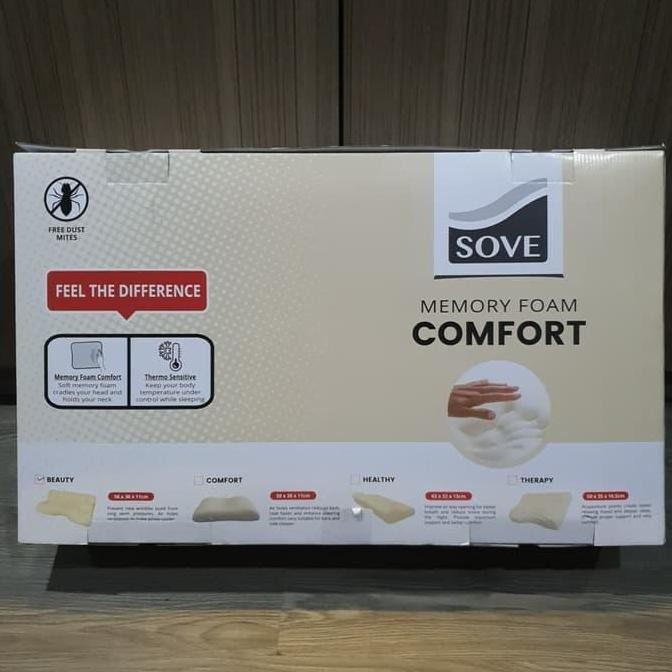 TERBARU - JYSK Bantal Sove Memory Foam Comfort Bebas Tungau Healthy 6x2x Cm