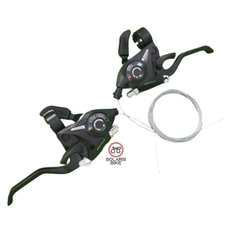 gjk-25 gha-68 Shifter Operan Gigi Sepeda MTB 3*7 Handle Alloy 1SET Kiri Kanan Handel Sifter Federal 