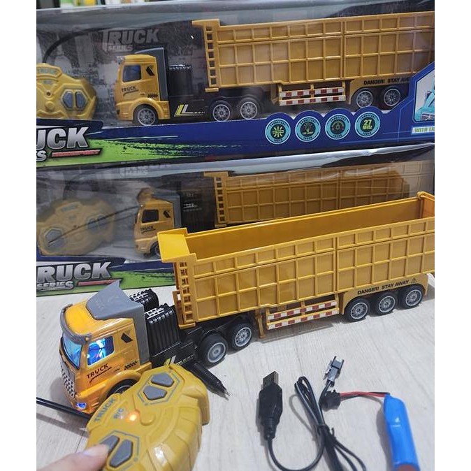 PROMO - MAINAN RC CONTAINER TRUCK 2RODA TRUK MUATAN BARANG REMOTE