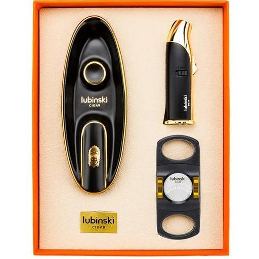 Lubinski Cigar Set Ashtray Cutter Lighter