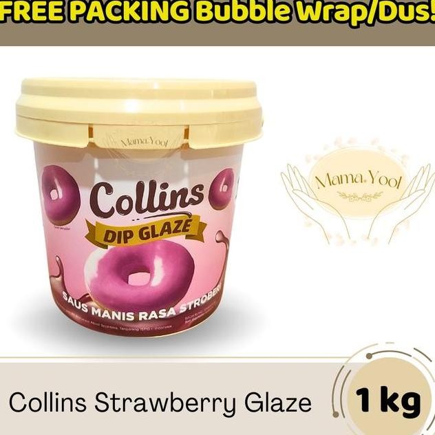 

Mama.Yool Collins Strawberry Dip Glaze 1 Kg Free Paing Topping Donat Kue Collins Selai Rasa Strawberry