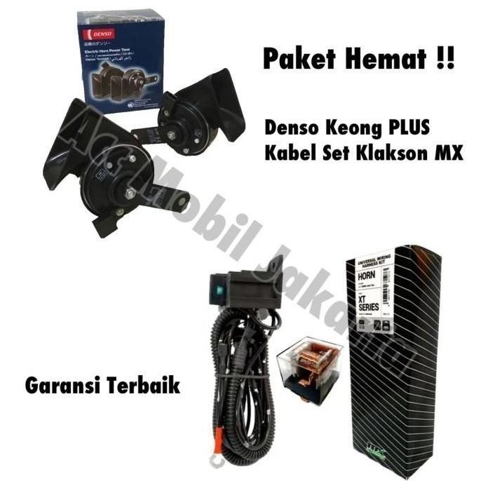 PAKET LENGKAP KLAKSON MOBIL BRIO DENSO KEONG PLUS KABEL SET RELAY MX