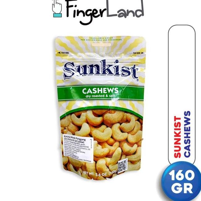 

Sunkist Dry Roasted Cashew 160 Gram Kacang Mede Asin