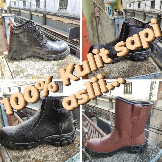 COD Sepatu Safety Kings Kulit asli 100%