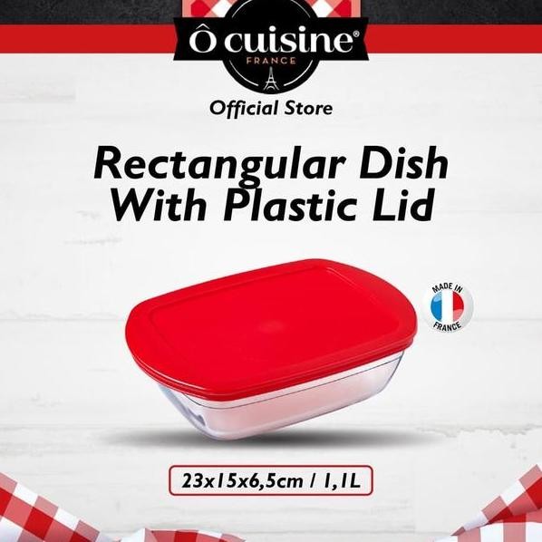 

Loyang Kaca Ocuisine Rectangular Dish Tutup 1.1L