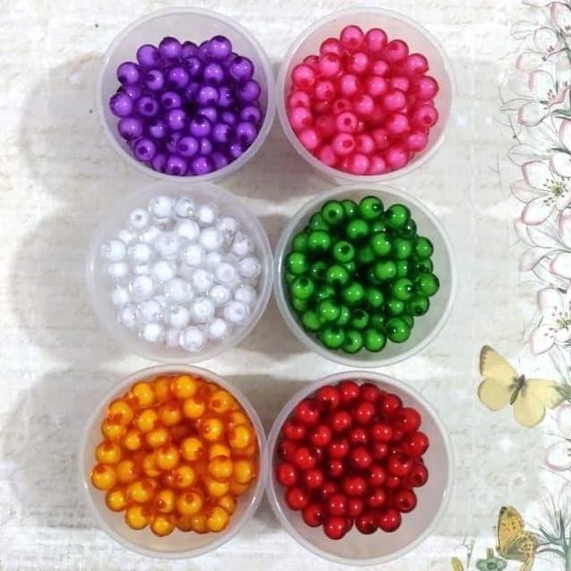 Produk Terbaik] Mote Akrilik Bulat Transparan / Mote Akrilik Isi 10 mm (20 pcs)