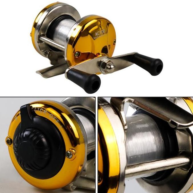 reel pancing golden fish Series AC100 / ril pancing mini / reel pancing murah kuat / reel mini kecil