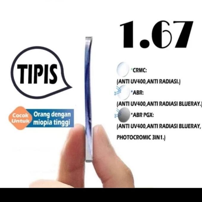 Lensa Bluecromic Photocromic+Blueray Index 1,67 Original